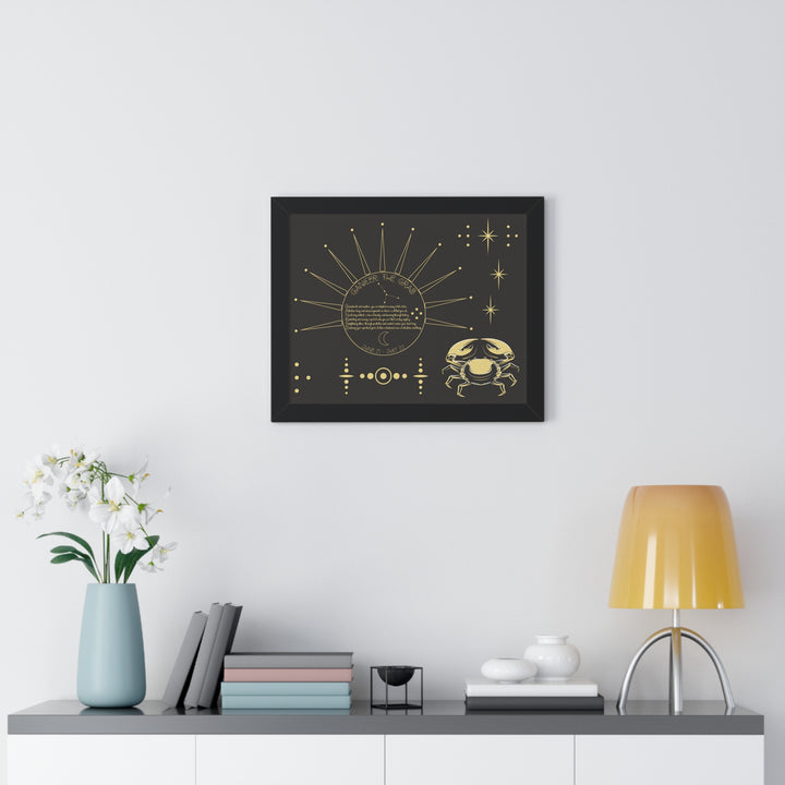 Written in the Stars Framed Acrostic Poem Print - Cancer