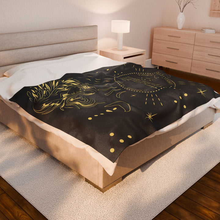 Virgo Acrostic Poem Velveteen Blanket