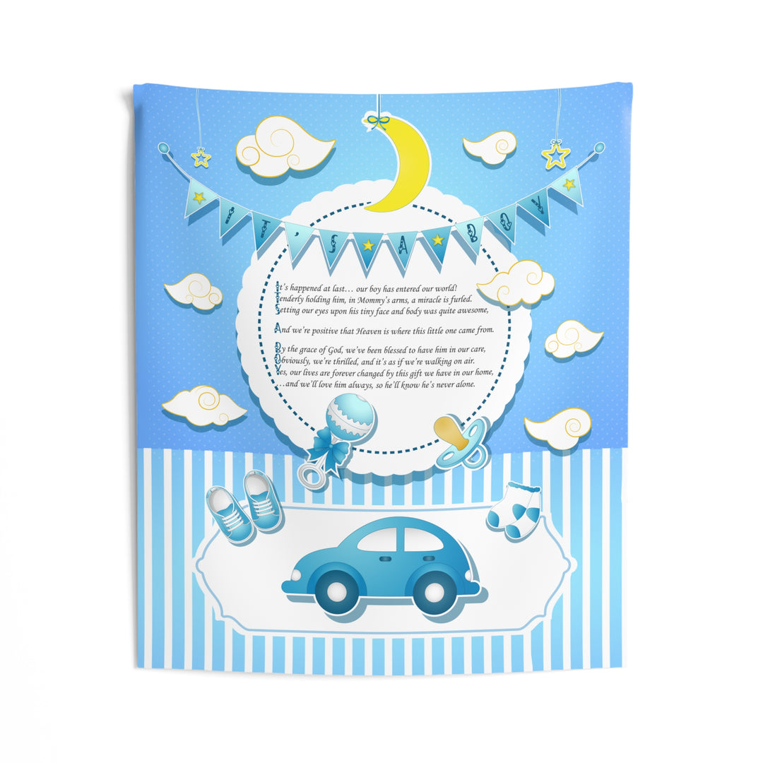 "It's a Boy" Acrostic Poem Baby Shower Backdrop - Baby Items
