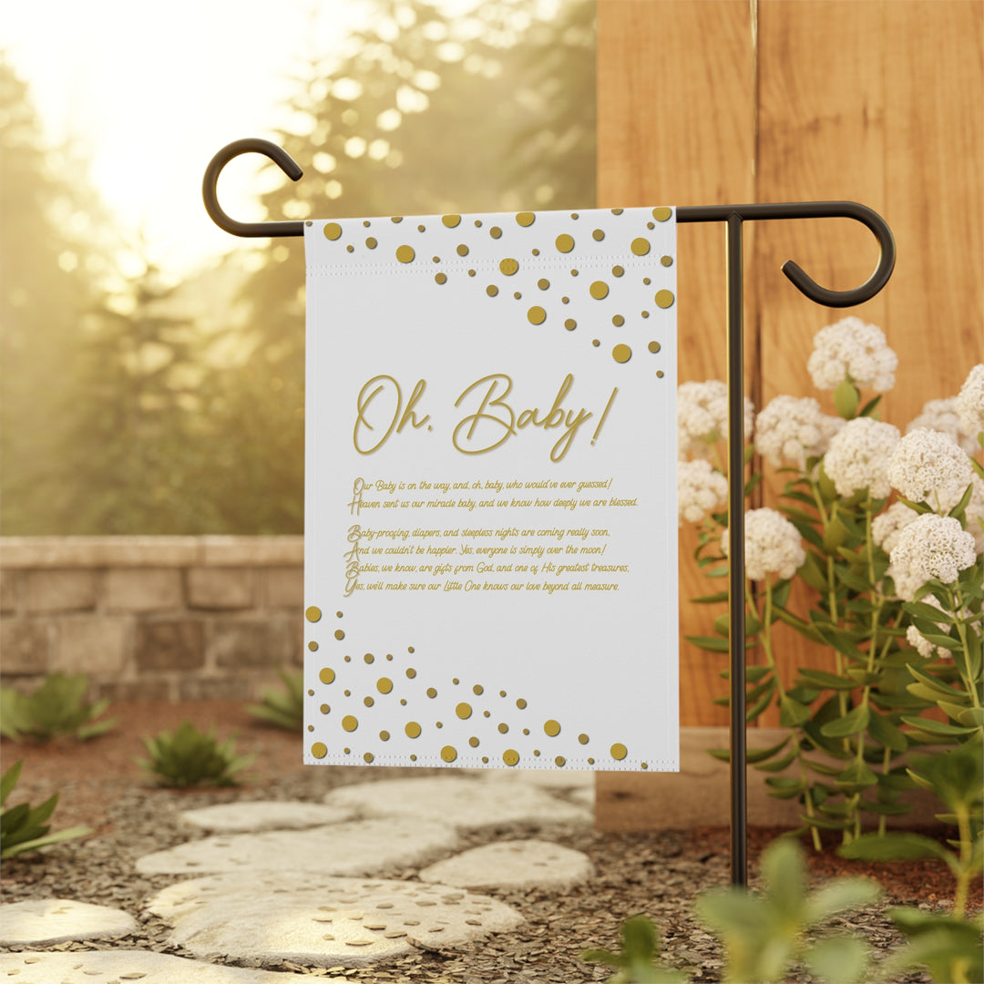 Oh, Baby! Acrostic Poem outdoor/Garden Banner