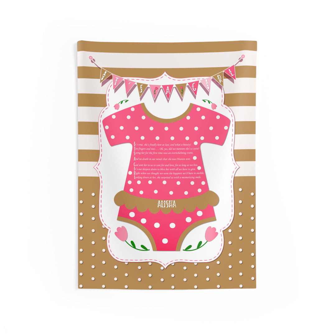 "It’s a Girl" Acrostic Poem Baby Shower Backdrop-Baby Bodysuit - Personalized