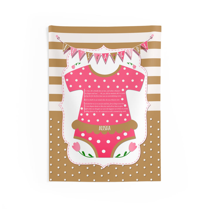 "It’s a Girl" Acrostic Poem Baby Shower Backdrop-Baby Bodysuit - Personalized