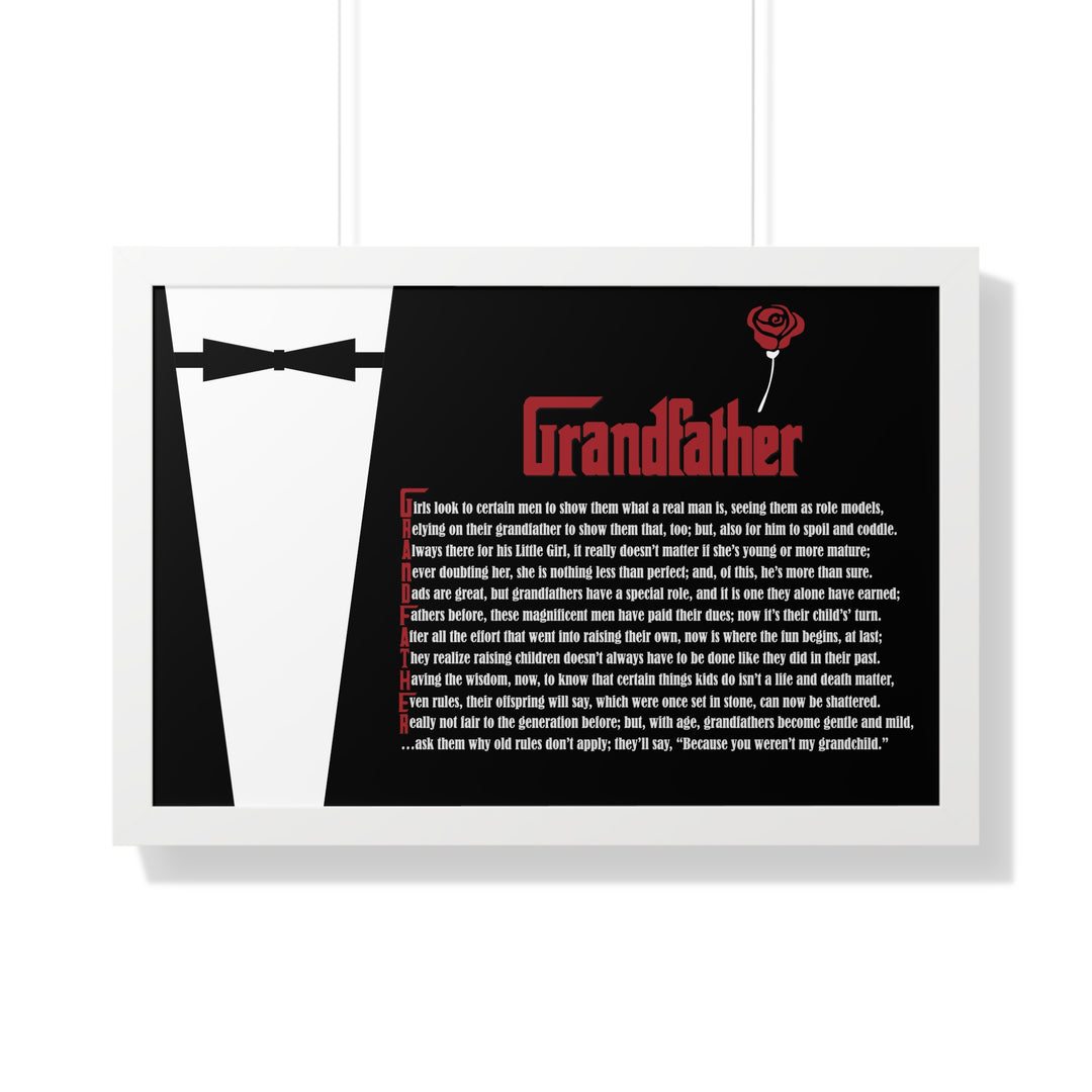 It's Just a Phrase "Grandfather" Framed Acrostic Poem Print