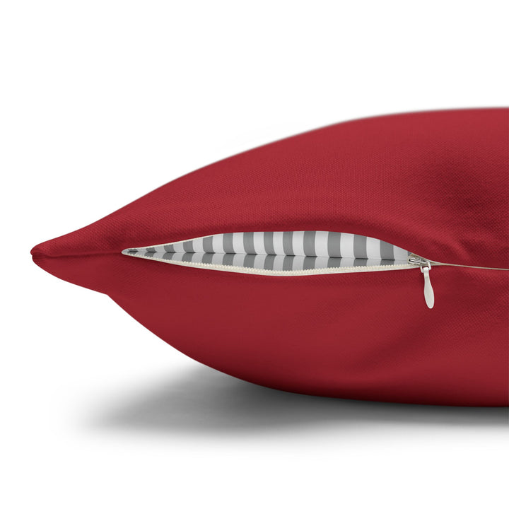 "Learn" Acrostic Poem Pillow Cover from "Learn, Lead, Believe" - Red