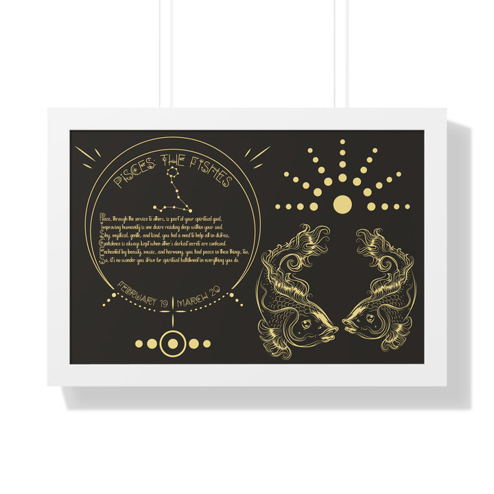 Written in the Stars Framed Acrostic Poem Print - Pisces