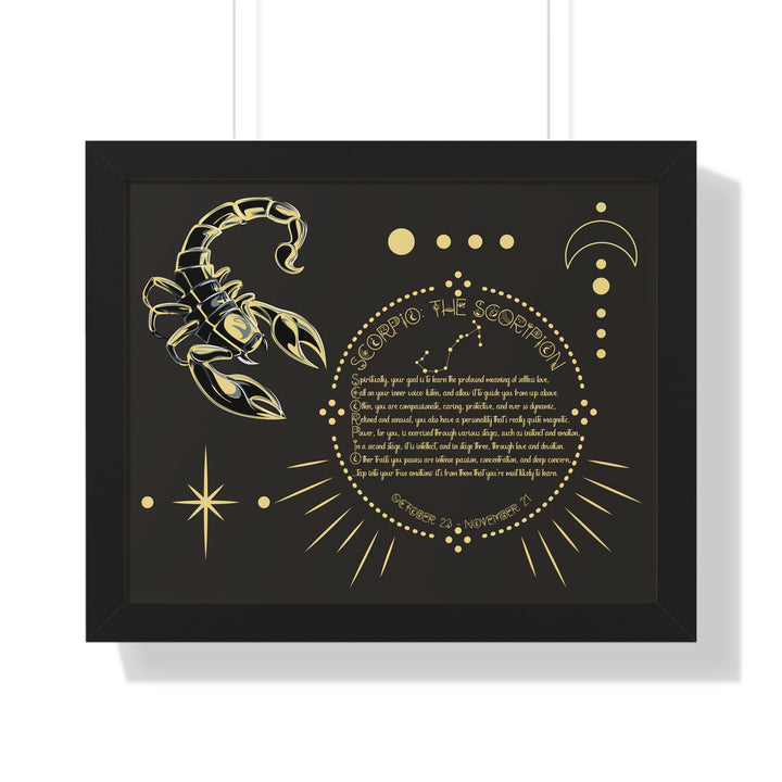 Written in the Stars Framed Acrostic Poem Print - Scorpio