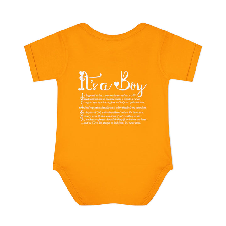 Baby Steps "It's a Boy" Acrostic Poem Bodysuit - Ducky Design