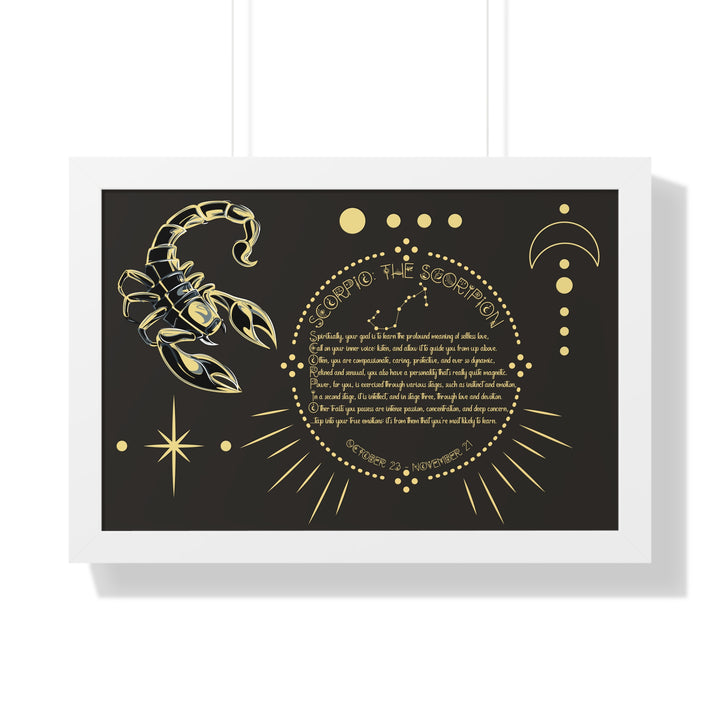 Written in the Stars Framed Acrostic Poem Print - Scorpio