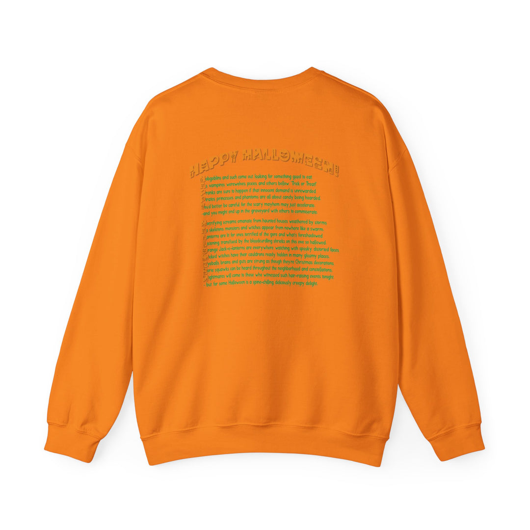 Happy Halloween Acrostic Poem Sweatshirt -  Old Witch
