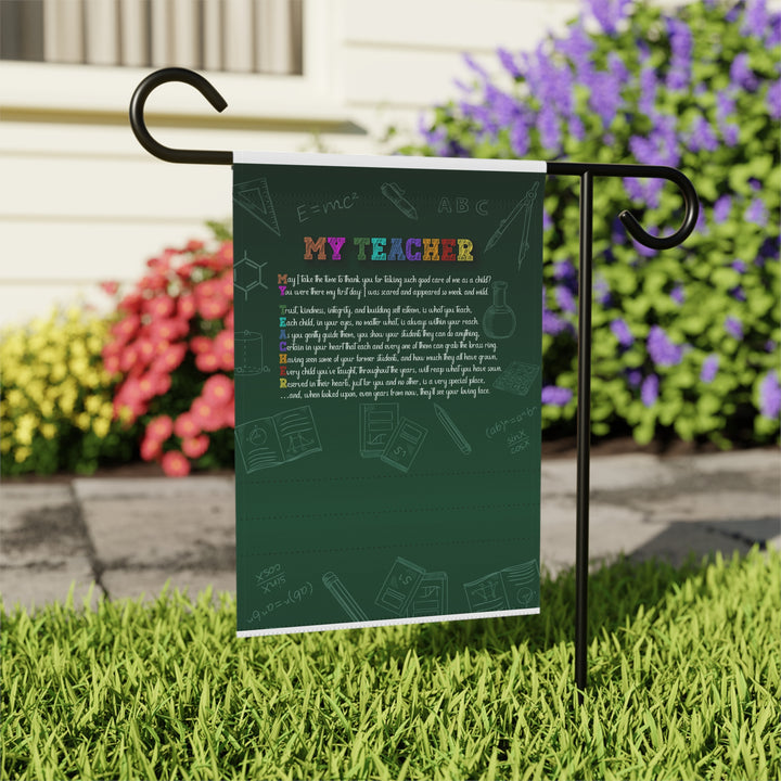 CHANGE GRAPHIC My Teacher  Acrostic Poem outdoor/Garden Banner