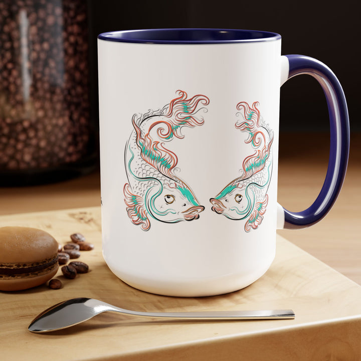 Pisces Two-Tone Coffee Mugs - 15oz