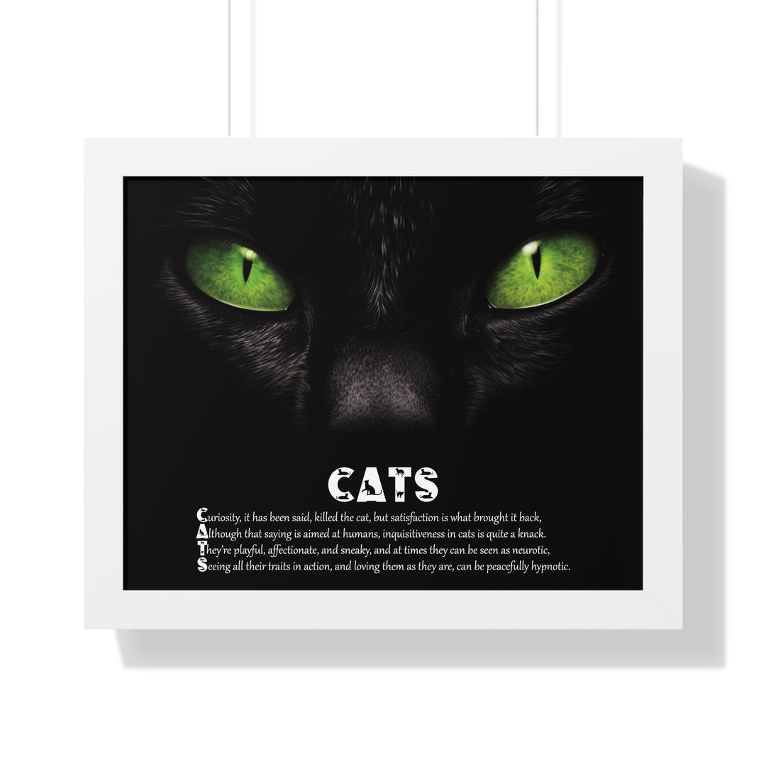 It's Just a Phrase "Cats" Framed Acrostic Poem Print