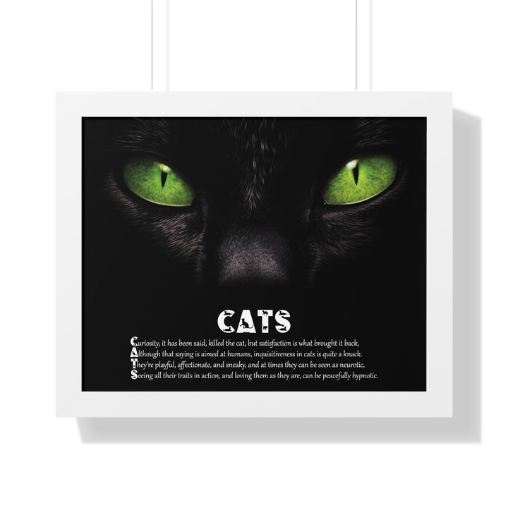 It's Just a Phrase "Cats" Framed Acrostic Poem Print