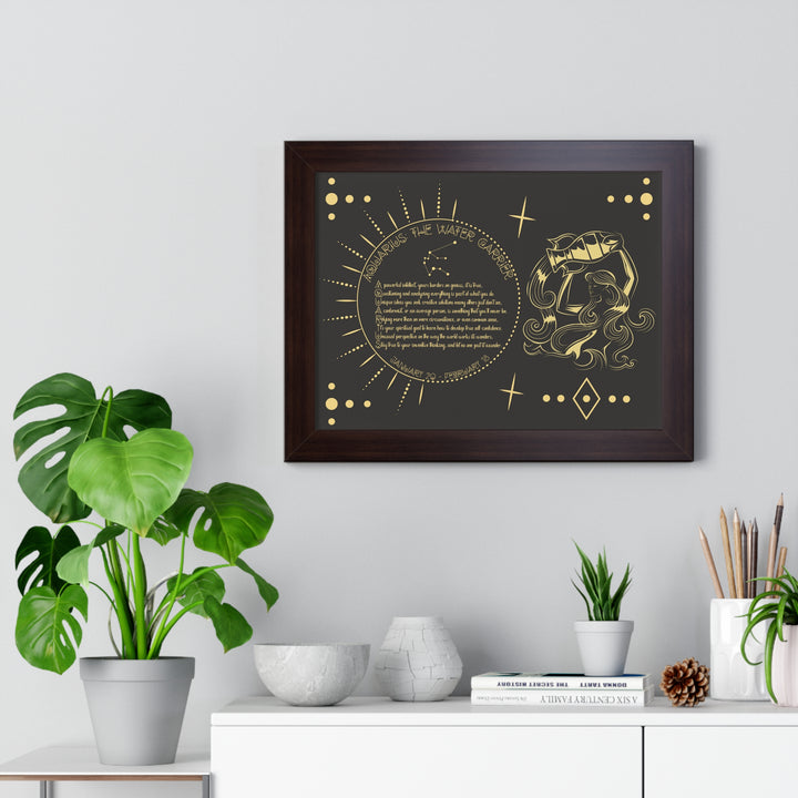 Written in the Stars Framed Acrostic Poem Print - Aquarius