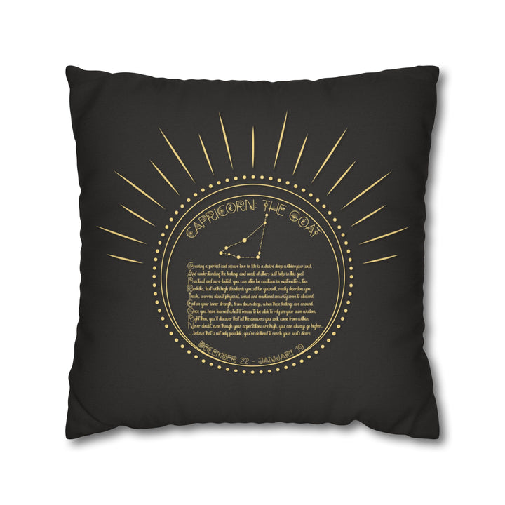 Capricorn Acrostic Poem Pillow Cover