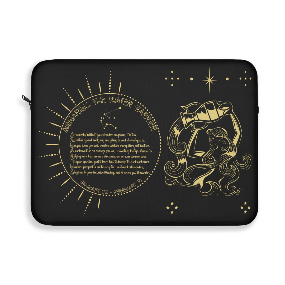 Aquarius Acrostic Poem Laptop Sleeve