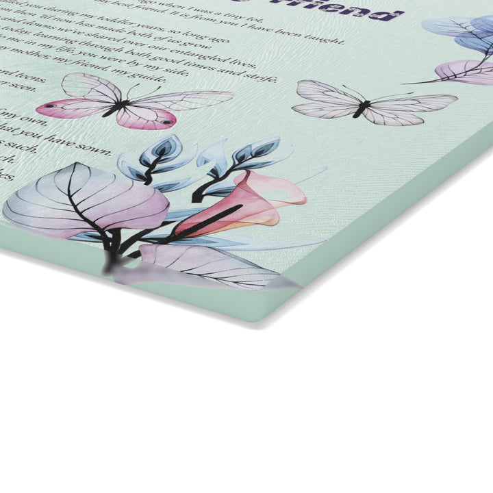 It's Just a Phrase Glass Cutting Board - "My Mother, My Friend"