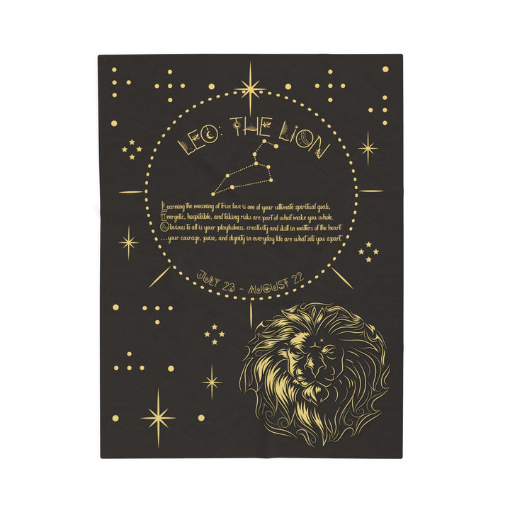 Leo Acrostic Poem Velveteen Plush Blanket