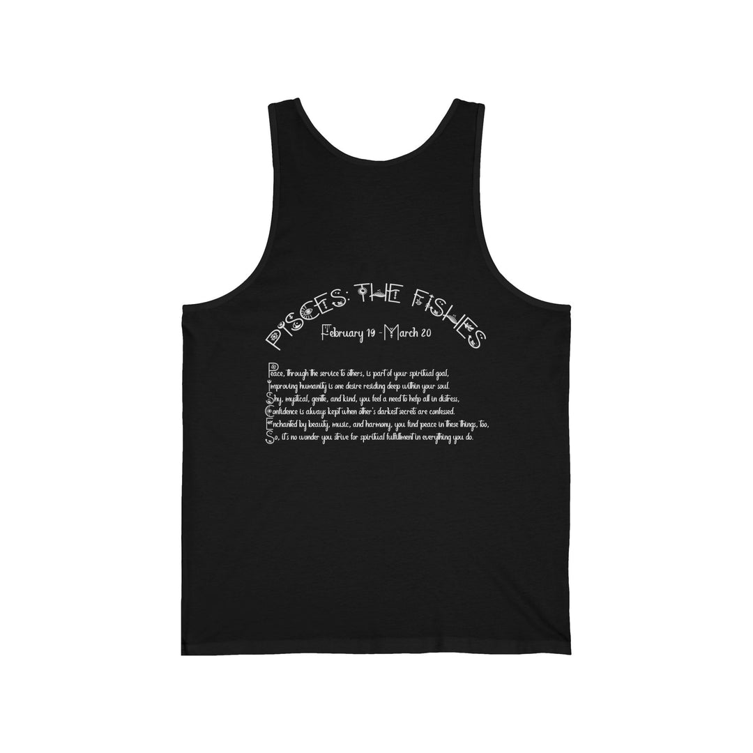 “Pisces” Acrostic Poem Unisex Jersey Tank