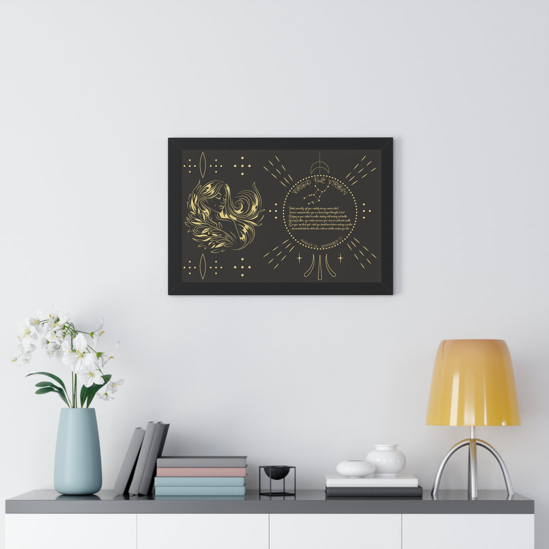 Written in the Stars Framed Acrostic Poem Print - Virgo