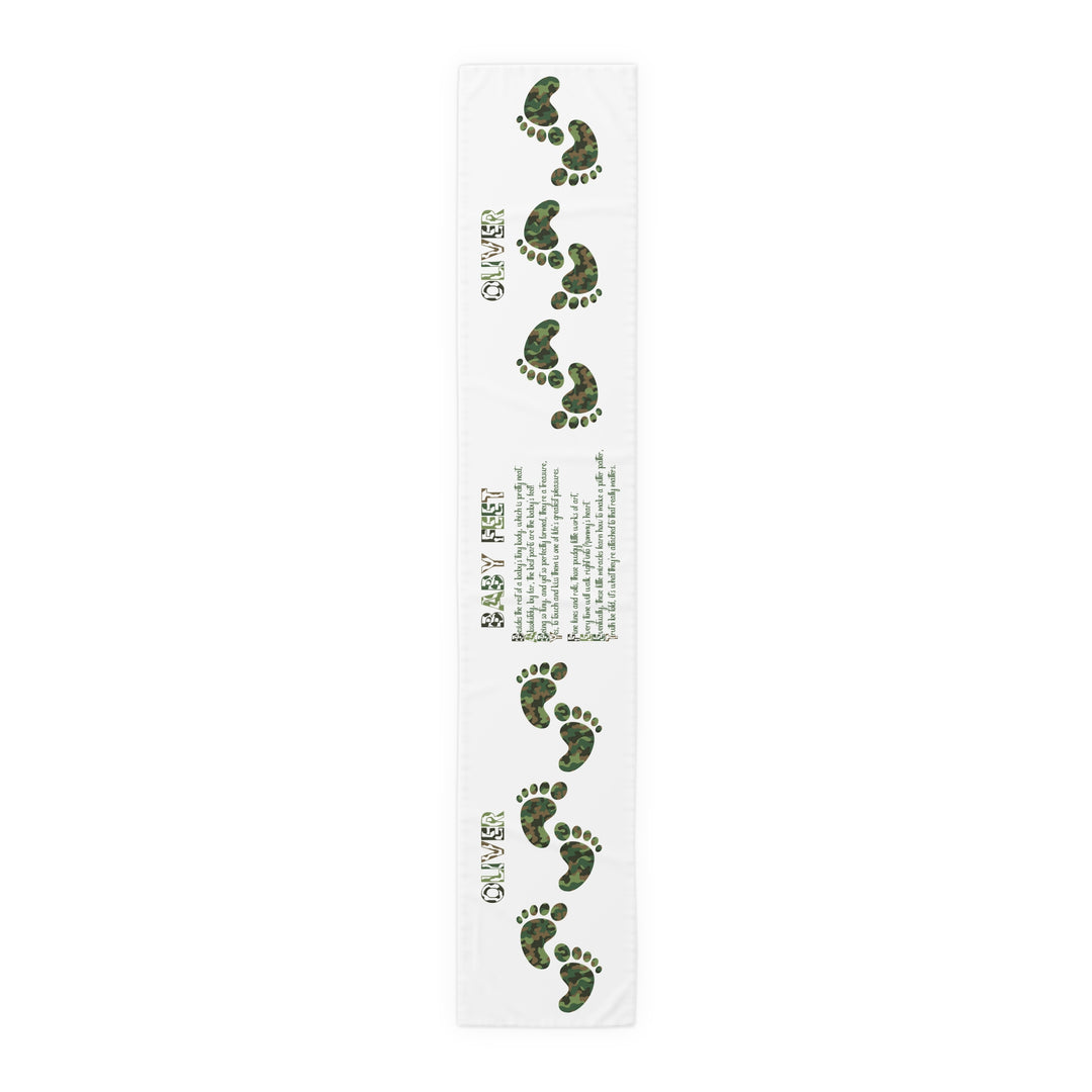 “Baby Feet” Table Runner - Camo - Personalized