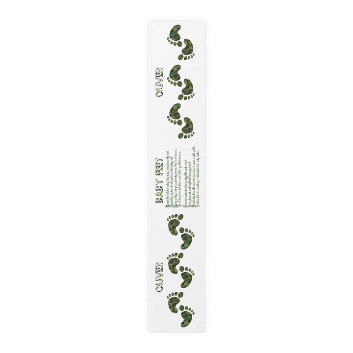 “Baby Feet” Table Runner - Camo - Personalized