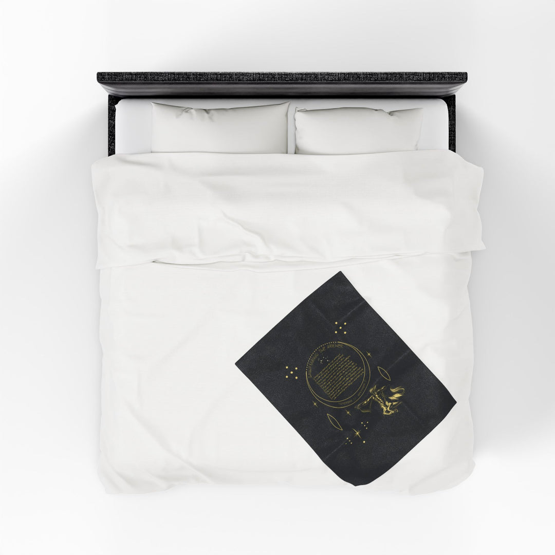 Sagittarius Acrostic Poem Velveteen Blanket