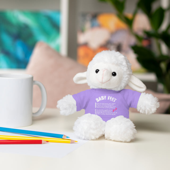 Baby Steps Stuffed Animals with Tee - Baby Feet - Pink Footprints