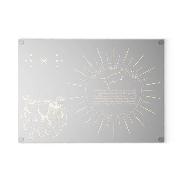 Gemini Acrostic Poem Glass Cutting Board