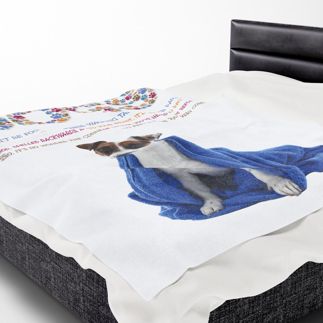 Dogs Acrostic Poem Velveteen Plush Blanket