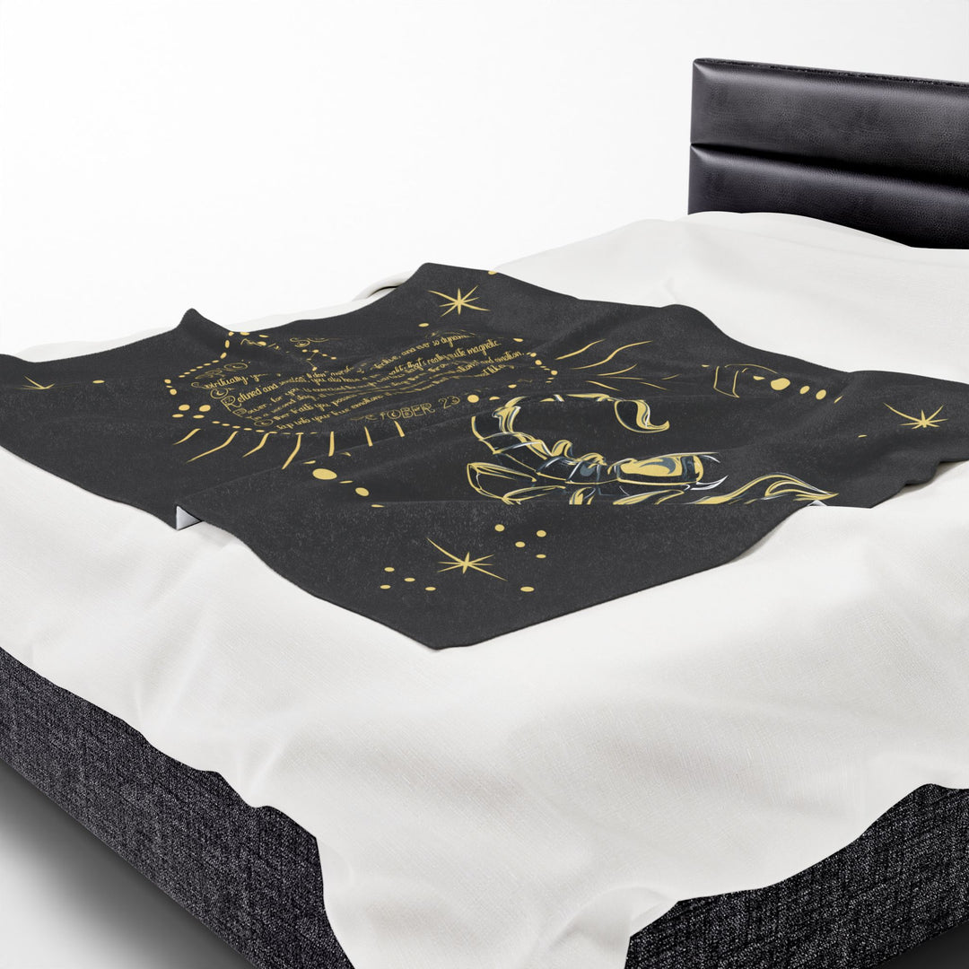 Scorpio Acrostic Poem Velveteen Blanket