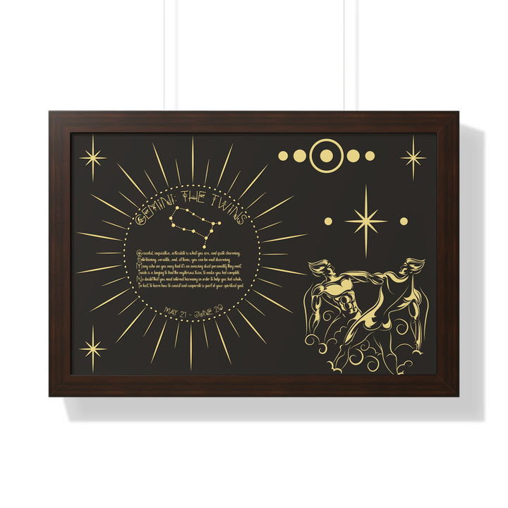 Gemini Framed Acrostic Poem Print