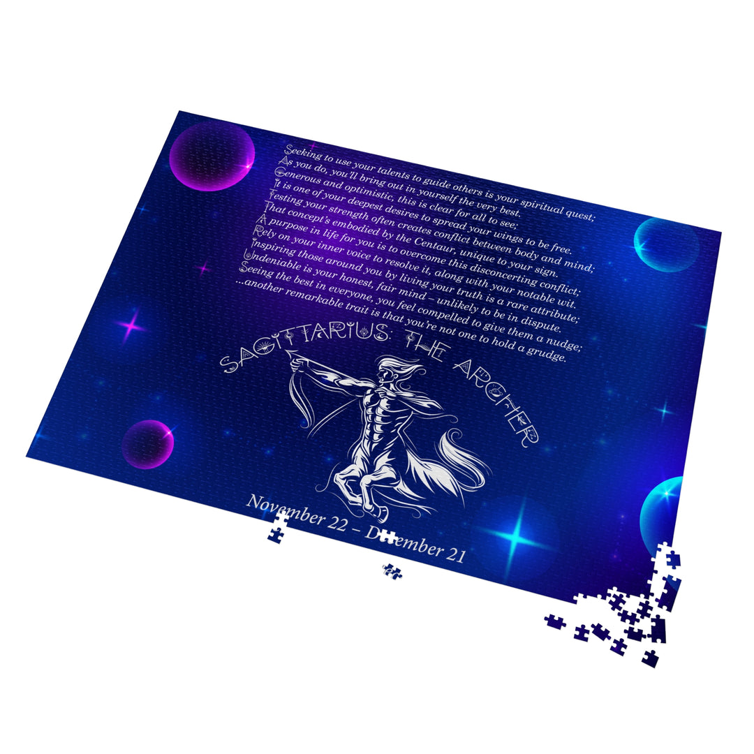 Sagittarius Acrostic Poem Puzzle - Tin Box