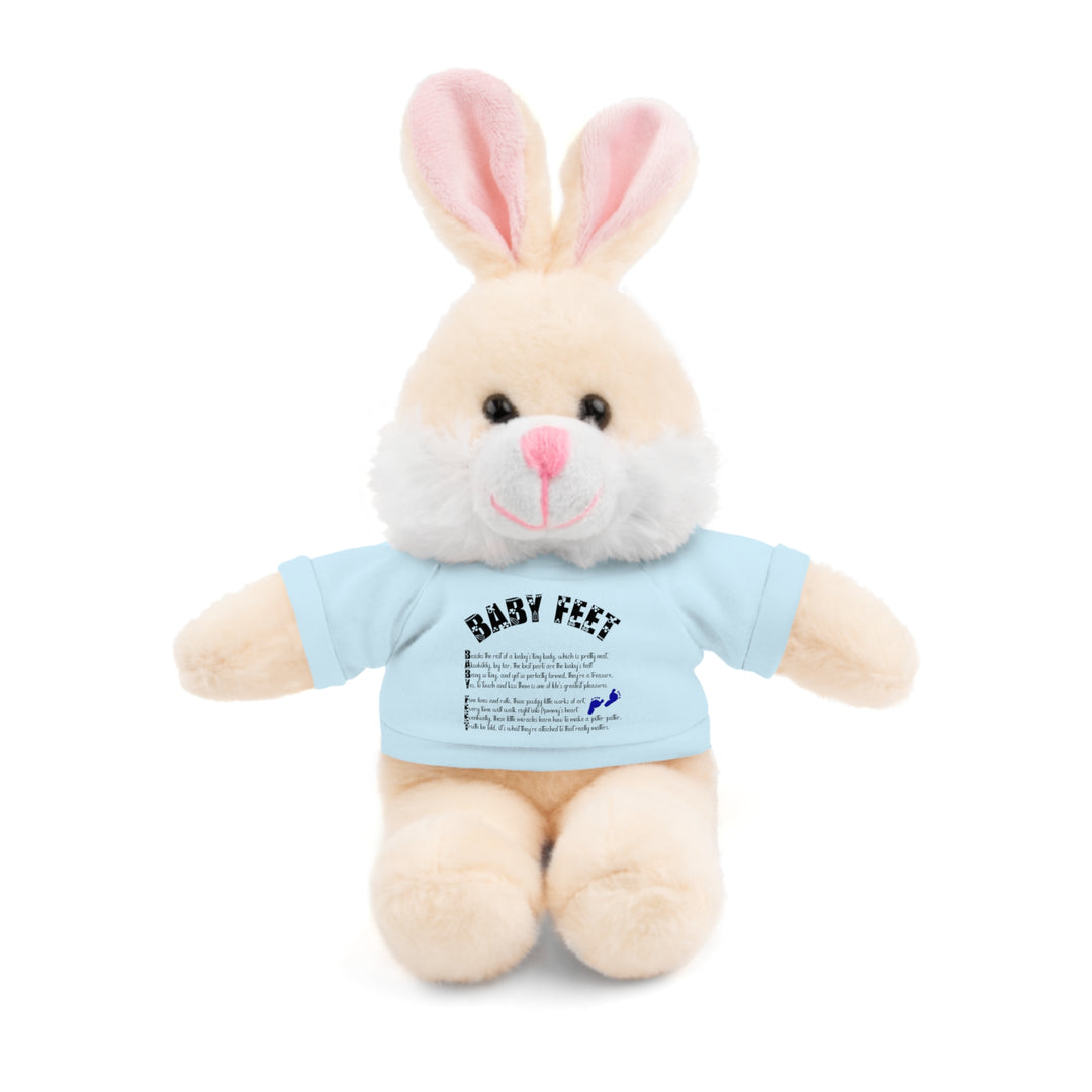 Baby Steps Stuffed Animals with Tee - Baby Feet - Blue Footprints