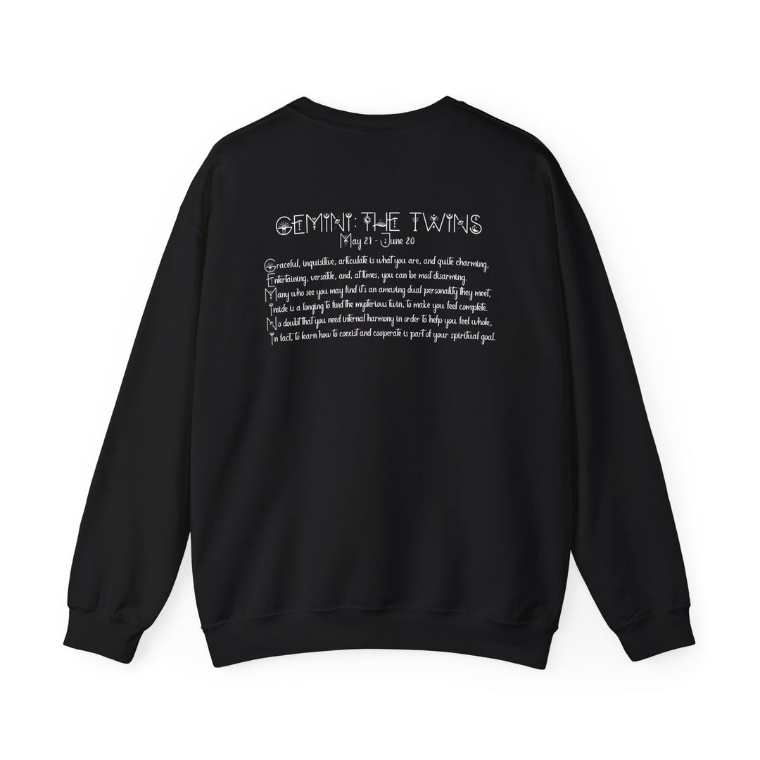 Gemini Astrology Sweatshirt with Acrostic Poem