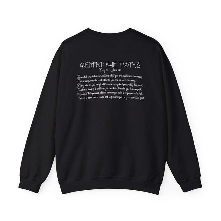 Gemini Astrology Sweatshirt with Acrostic Poem
