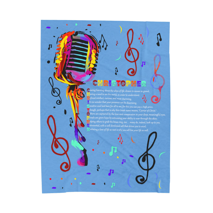 Namesakes Acrostic Poem on Velveteen Plush Blanket
