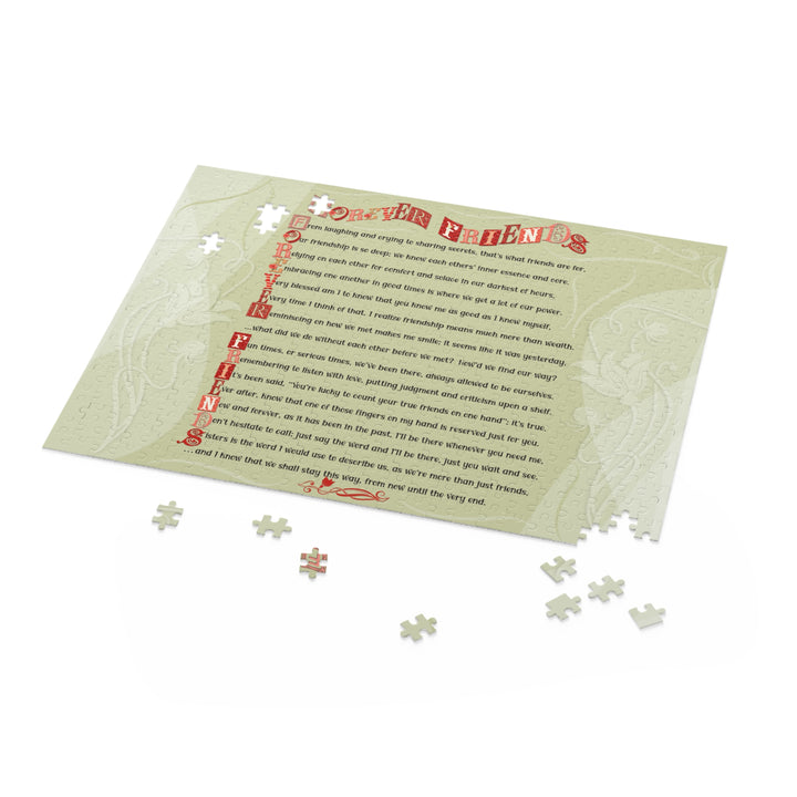 It's Just a Phrase "Forever Friends" Acrostic Jigsaw Puzzle - Subtle Floral
