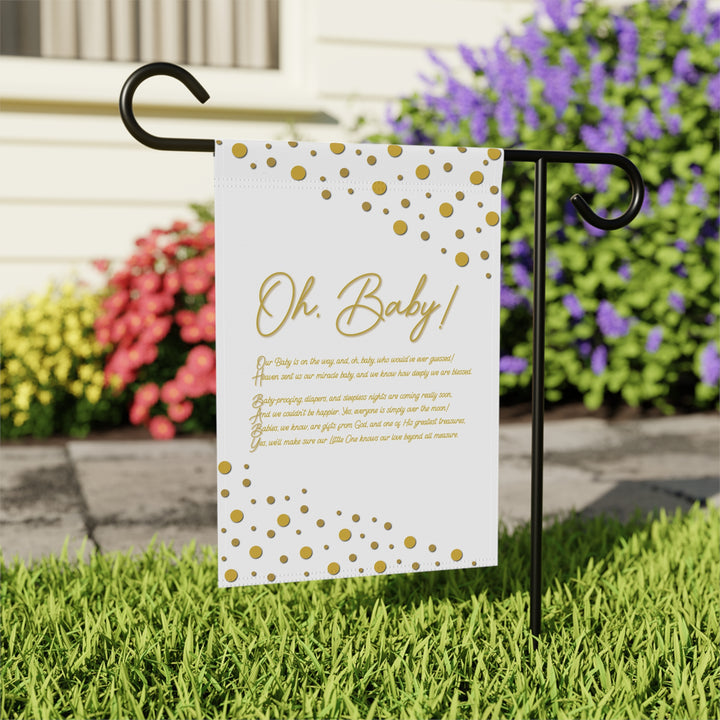 Oh, Baby! Acrostic Poem outdoor/Garden Banner