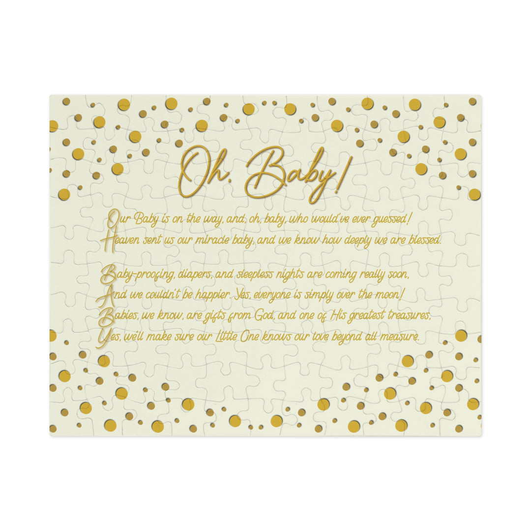 Oh, Baby! Acrostic Poem Puzzle - No Personalization - Tin Box