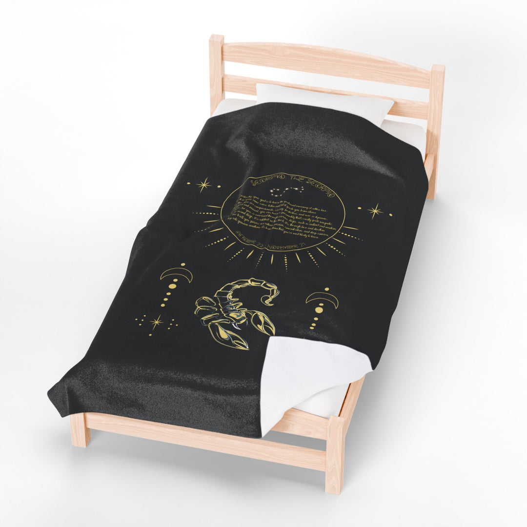 Scorpio Acrostic Poem Velveteen Blanket