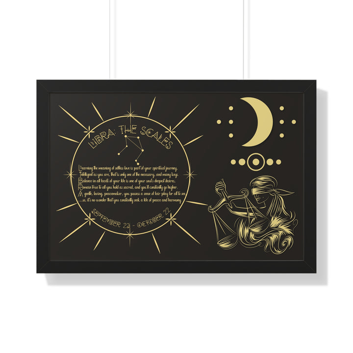 Written in the Stars Framed Acrostic Poem Print - Libra