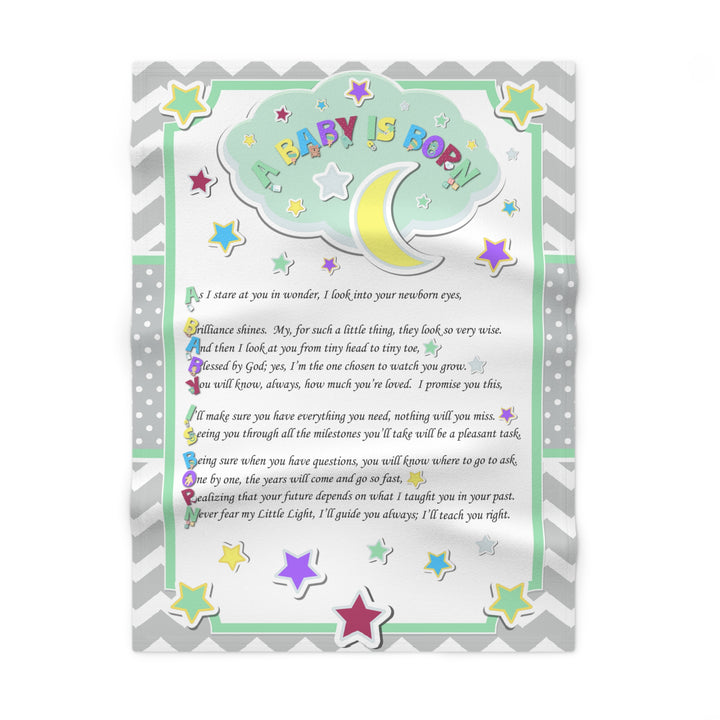 A Baby is Born, Baby Blanket, Baby Shower, Nursery decor, Nursery Blanket, Newborn Blanket, Baby Shower Gift, Unique Baby Blanket