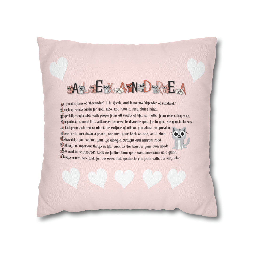 Namesakes Pillow Case Cover - Kitty Design
