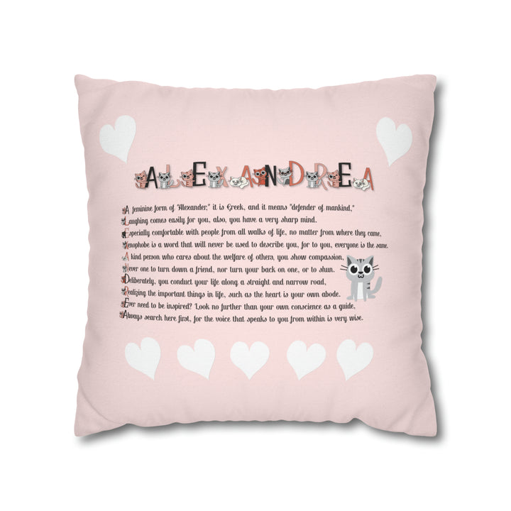 Namesakes Pillow Case Cover - Kitty Design