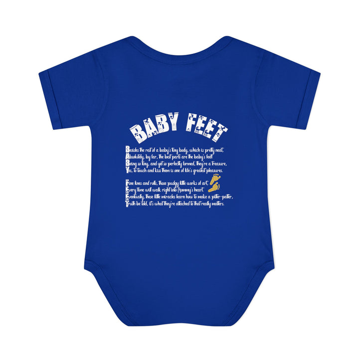 Baby Feet Acrostic Poem Baby Bodysuit - Glitter Footprints