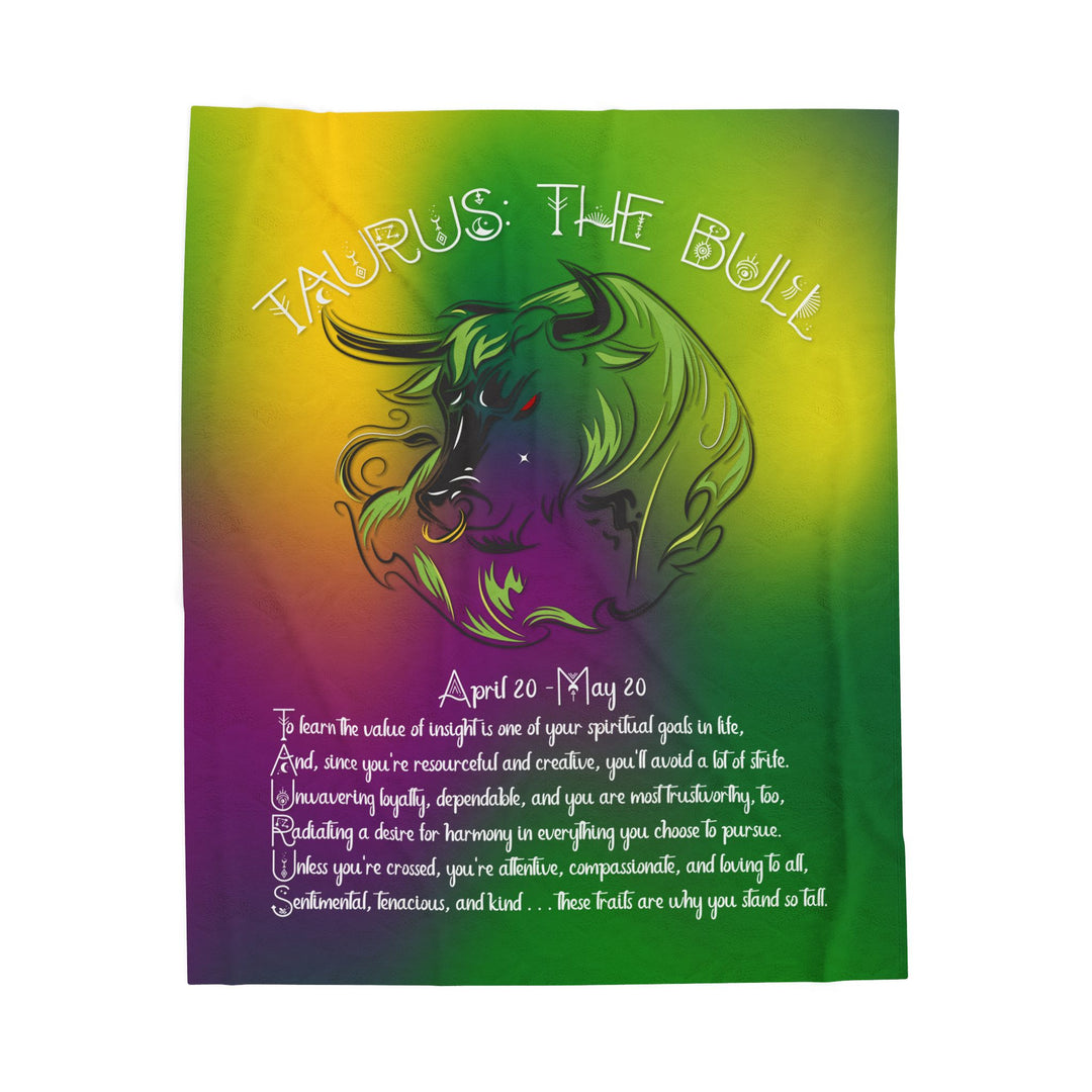 Taurus Acrostic Poem Velveteen Plush Blanket