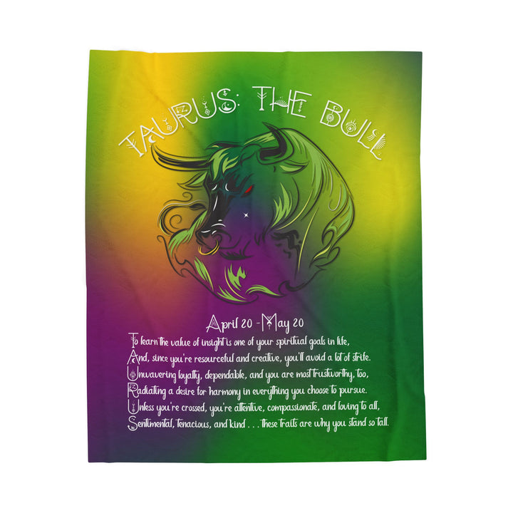 Taurus Acrostic Poem Velveteen Plush Blanket