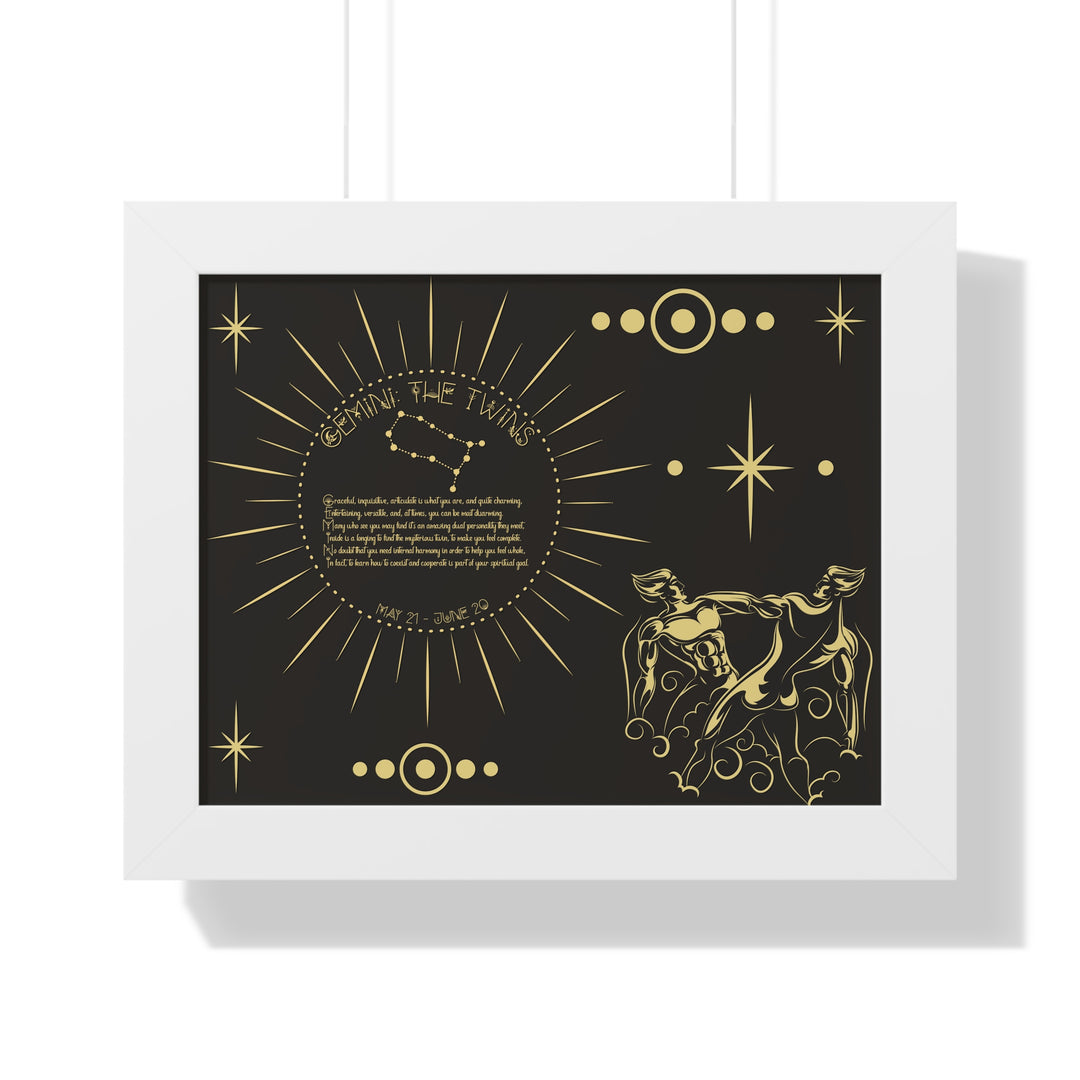 Written in the Stars Framed Acrostic Poem Print - Gemini