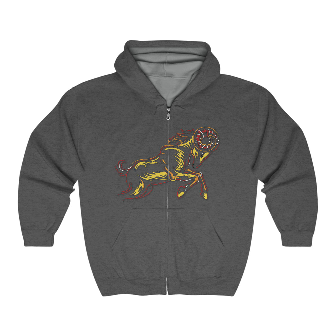 Written in the Stars Unisex Full Zip Hooded Sweatshirt - Aries